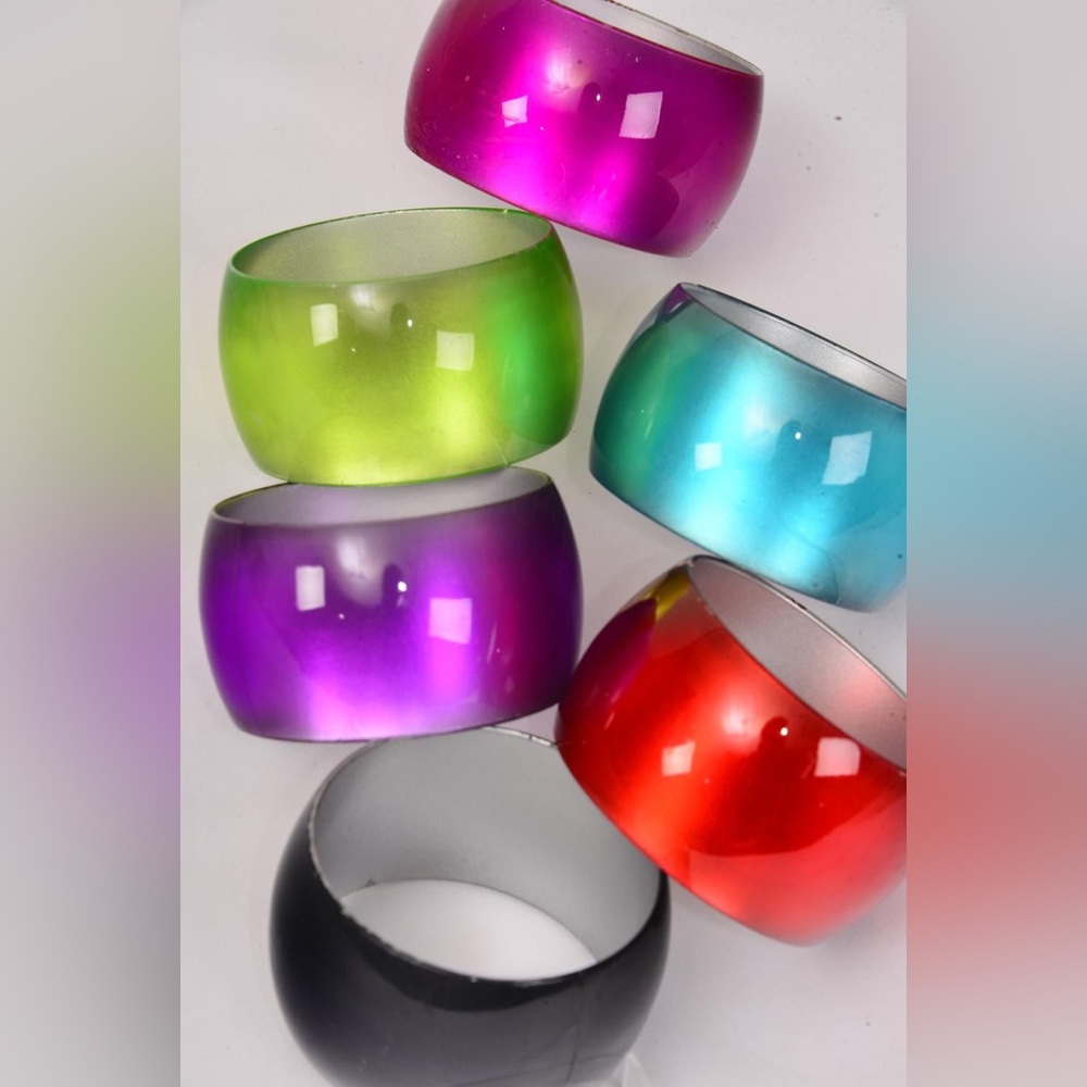 26886 6 pack of Wide Retro Bangle Bracelets Wholesale Reseller Lot Box